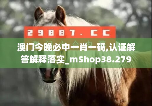 澳门今晚必中一肖一码,认证解答解释落实_mShop38.279