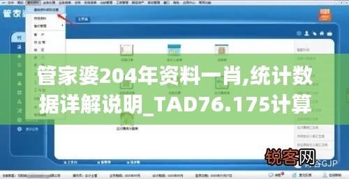 管家婆204年资料一肖,统计数据详解说明_TAD76.175计算机版