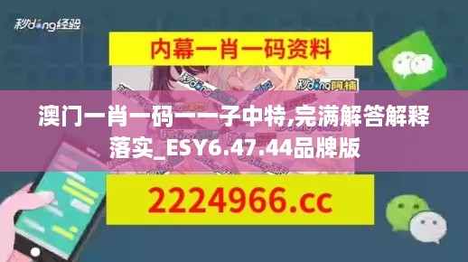 澳门一肖一码一一子中特,完满解答解释落实_ESY6.47.44品牌版