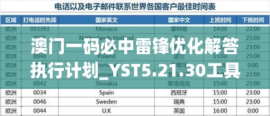 澳门一码必中雷锋优化解答执行计划_YST5.21.30工具版
