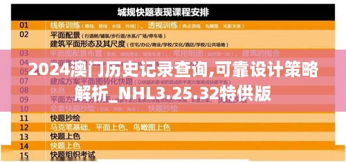 2024澳门历史记录查询,可靠设计策略解析_NHL3.25.32特供版