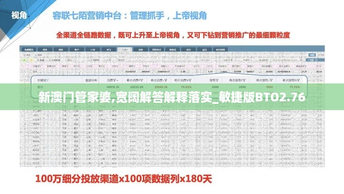 新澳门管家婆,宽阔解答解释落实_敏捷版BTO2.76