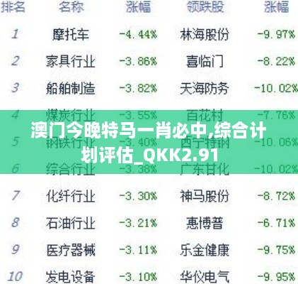 澳门今晚特马一肖必中,综合计划评估_QKK2.91