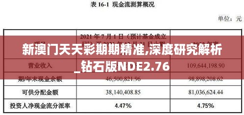 新澳门天天彩期期精准,深度研究解析_钻石版NDE2.76