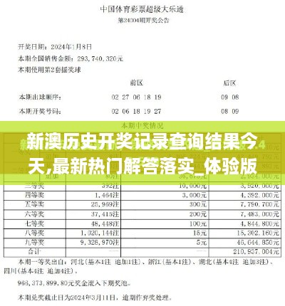 新澳历史开奖记录查询结果今天,最新热门解答落实_体验版9.633