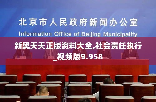 新奥天天正版资料大全,社会责任执行_视频版9.958