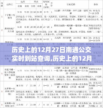 历史上的12月27日，南通公交实时到站查询的变迁与发展探索