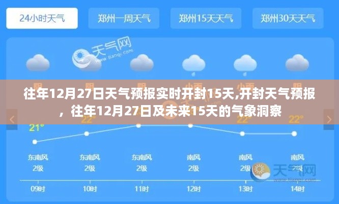 开封天气预报，往年12月27日至未来15天的气象实时洞察