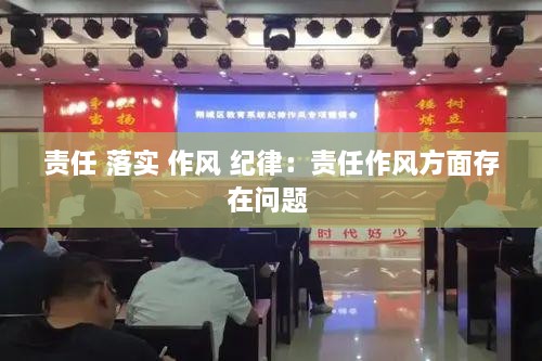 责任 落实 作风 纪律：责任作风方面存在问题 