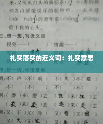 扎实落实的近义词：扎实意思 