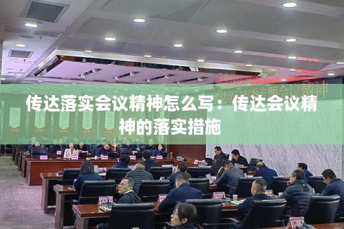 传达落实会议精神怎么写：传达会议精神的落实措施 