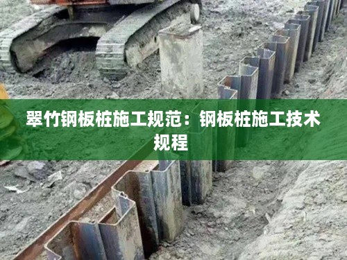 翠竹钢板桩施工规范：钢板桩施工技术规程 