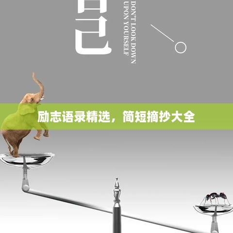 励志语录精选，简短摘抄大全