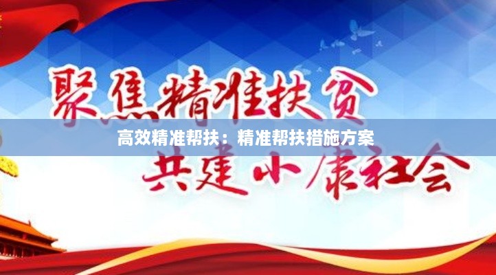 高效精准帮扶：精准帮扶措施方案 