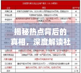 揭秘热点背后的真相，深度解读社会热点分析报告