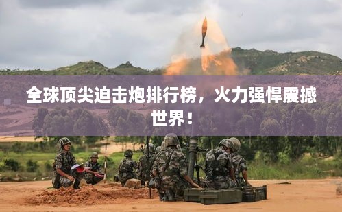 全球顶尖迫击炮排行榜，火力强悍震撼世界！