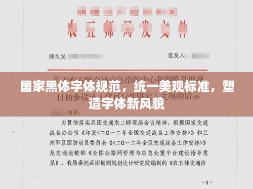 国家黑体字体规范，统一美观标准，塑造字体新风貌