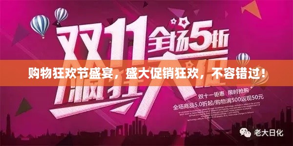 购物狂欢节盛宴，盛大促销狂欢，不容错过！