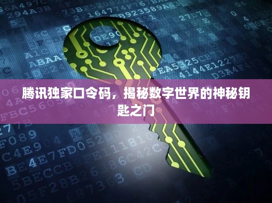 腾讯独家口令码，揭秘数字世界的神秘钥匙之门