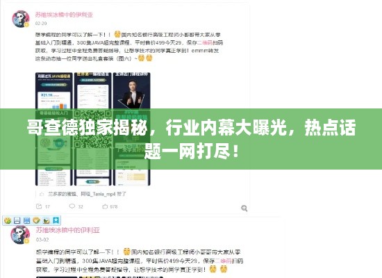 哥查德独家揭秘，行业内幕大曝光，热点话题一网打尽！