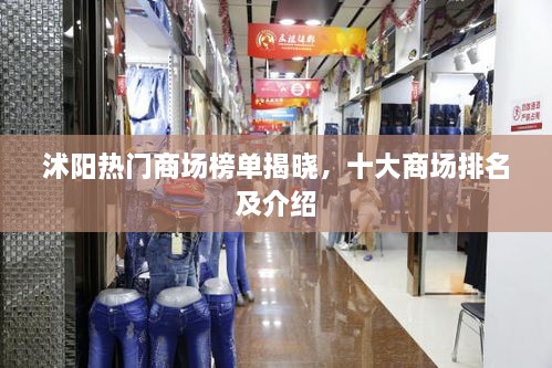 沭阳热门商场榜单揭晓，十大商场排名及介绍